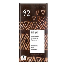 Feine Bitter Schokolade 92 % Cacao Panama mit Kokosblütenzucker bio